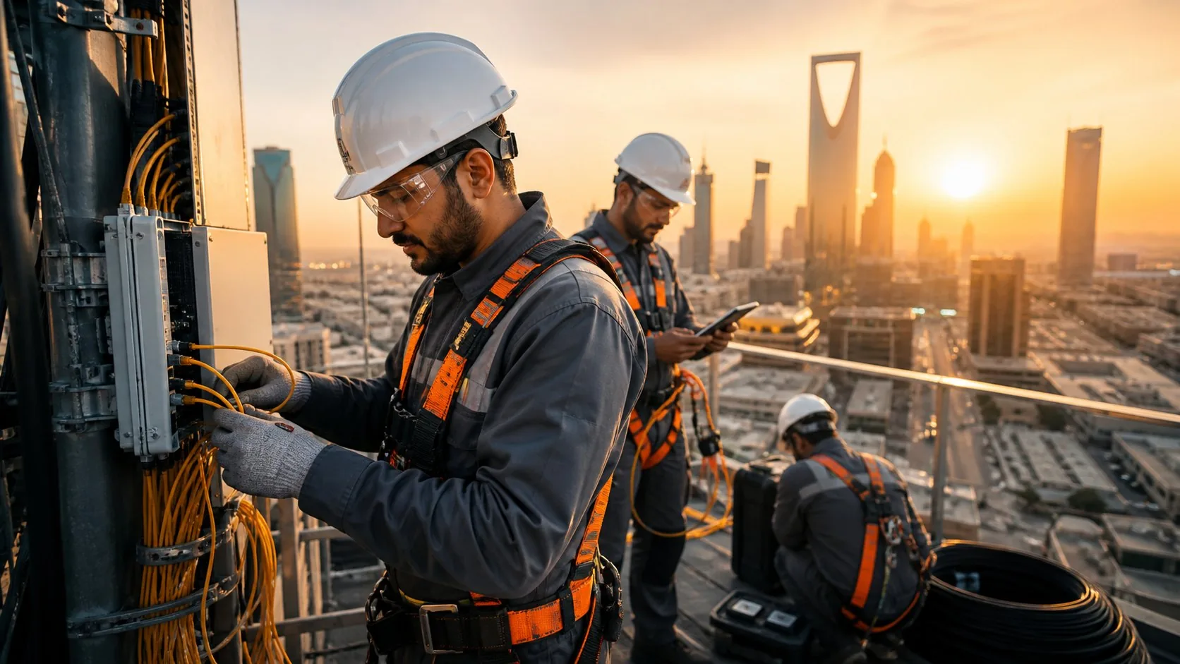 Infrastructure deployment team supporting field technology work